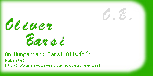 oliver barsi business card